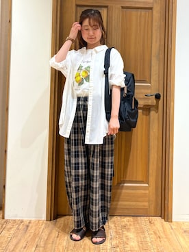 「羽織り」｜「アイテム（その他）」を使った、しば。さん（レディース・152cm）の夏コーディネート