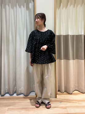 「Samansa Mos2 blue（サマンサモスモスブルー）のアイテム（サンダル）」を使った、しば。さん（レディース・152cm）の夏コーディネート
