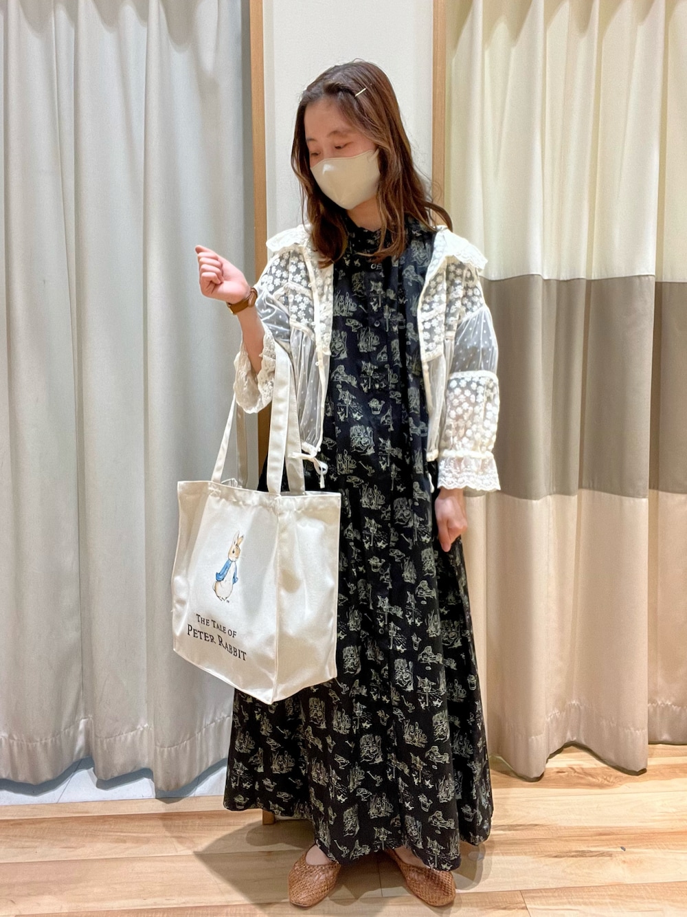 ピーターラビット プリント ロングワンピース ピーターラビット プリント ロングワンピース 【公式通販】