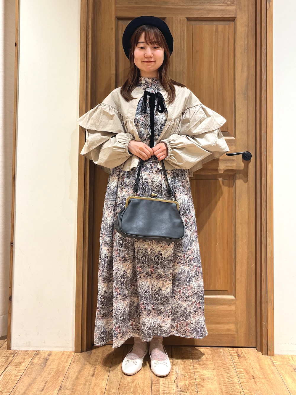 LIBERTY】Glencot House柄ワンピースを使った人気ファッション