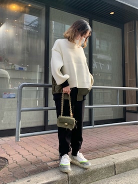 「Risley（リズレー）のアイテム」を使った、rimiさん（レディース・150cm）の冬コーディネート