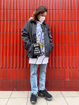 「ROYAL FLASH（ロイヤルフラッシュ）のアイテム（ジャケット/アウター）」を使った、rimiさん（レディース・150cm）の冬コーディネート