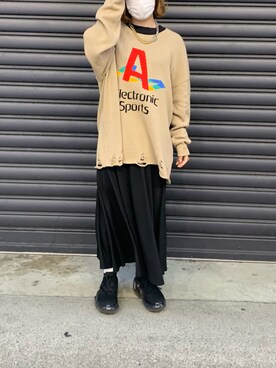 「IN GOLD WE TRUST（インゴールドウィートラスト）のアイテム（アクセサリー）」を使った、rimiさん（レディース・150cm）の秋コーディネート