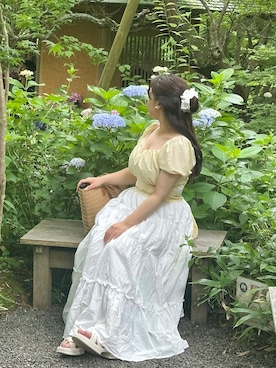 「ぽっちゃり」｜うらり┊︎低身長ややぽっちゃりコーデさん（骨格ストレート・レディース・154cm）の夏コーディネート