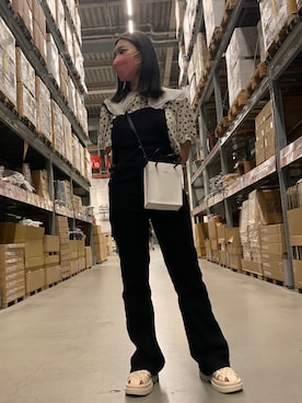 「moussy」｜「アイテム（サロペット/オーバーオール）」を使った、riiさん（レディース・155cm）の夏コーディネート