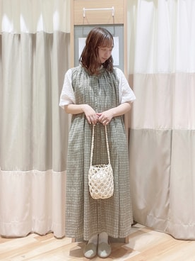 「ナチュラルスタイル」｜「アイテム（その他シューズ）」を使った、おなべ𓍯さん（レディース・155cm）の夏コーディネート