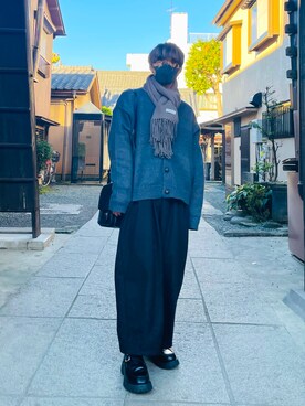 「アイテム（イヤリング）」を使った、しんじんさん（メンズ・170cm・10代）の冬コーディネート