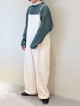 「RNA-N（アールエヌエーエヌ）のアイテム（オールインワン・サロペット）」を使った、RNA MEDIA ZOZOTOWN STAFFさん（レディース・156cm）の冬コーディネート