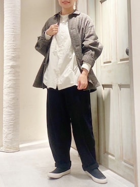 「アイテム（カバーオール、その他）」を使った、RNA MEDIA ZOZOTOWN STAFFさん（レディース・157cm）の秋コーディネート
