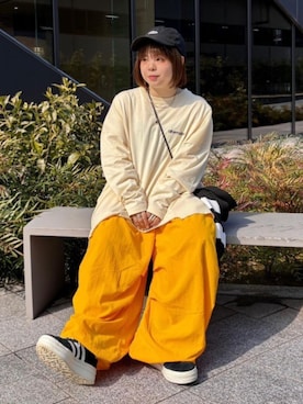 「RNA」｜「アイテム（キャップ）」を使った、RNA MEDIA ZOZOTOWN STAFFさん（レディース・152cm）の春コーディネート