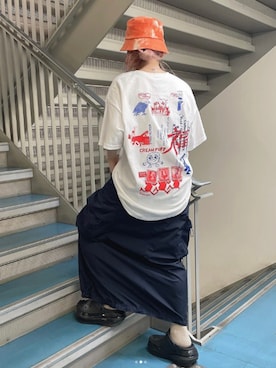 「24SS春の新作」｜「アイテム（帽子）」を使った、RNA MEDIA ZOZOTOWN STAFFさん（レディース・161cm）の春コーディネート