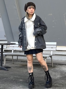 「RNA（アールエヌエー）のアイテム（ジャケット/アウター）」を使った、RNA MEDIA ZOZOTOWN STAFFさん（レディース・151cm）の冬コーディネート