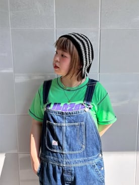 「アイテム（オールインワン・サロペット）」を使った、RNA MEDIA ZOZOTOWN STAFFさん（レディース・152cm）の秋コーディネート