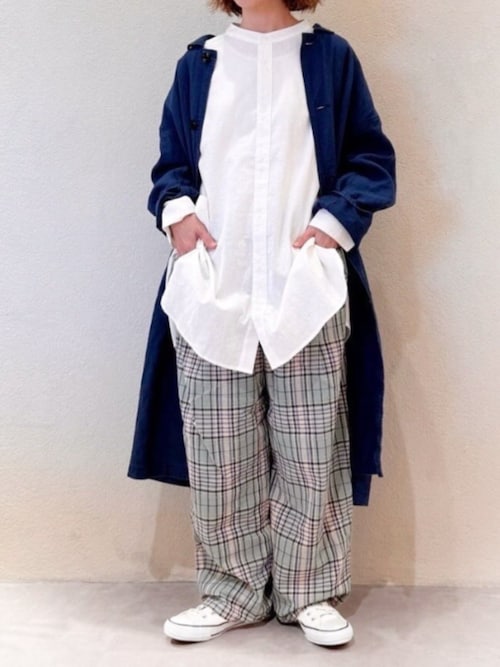 セール】R4300 モールヤーンチェックタックパンツ（その他パンツ  