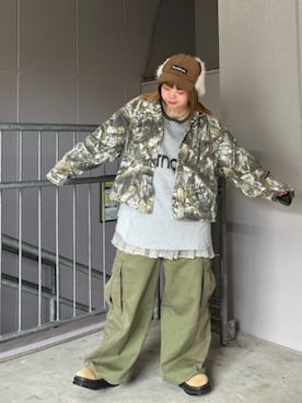 「アイテム（カバーオール）」を使った、RNA MEDIA ZOZOTOWN STAFFさん（レディース・152cm）の秋コーディネート