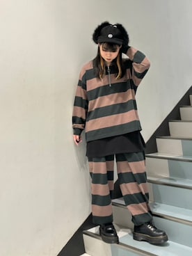 「RNA」｜「アイテム（帽子）」を使った、RNA MEDIA ZOZOTOWN STAFFさん（レディース・157cm）の冬コーディネート