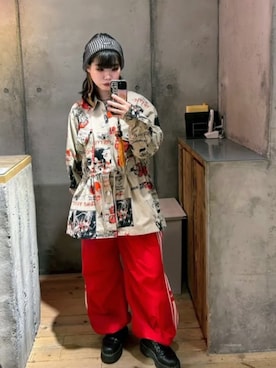 「25AW冬の新作」｜「アイテム（ニットキャップ/ビーニー）」を使った、RNA MEDIA ZOZOTOWN STAFFさん（レディース・157cm）の秋コーディネート