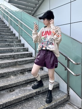 「RNA」｜「アイテム（帽子）」を使った、RNA MEDIA ZOZOTOWN STAFFさん（レディース・162cm）の秋コーディネート