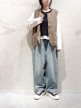 「URCH RNA（アーチ アールエヌエー）のアイテム」を使った、RNA MEDIA ZOZOTOWN STAFFさん（レディース・160cm）の春コーディネート