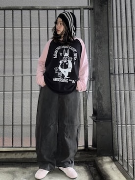 「RNA」｜「アイテム（帽子）」を使った、RNA MEDIA ZOZOTOWN STAFFさん（レディース・153cm）の春コーディネート