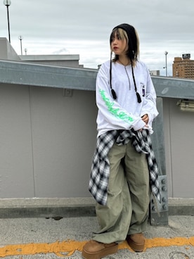 「RNA（アールエヌエー）のアイテム（その他アウター）」を使った、RNA MEDIA ZOZOTOWN STAFFさん（レディース・153cm）の秋コーディネート