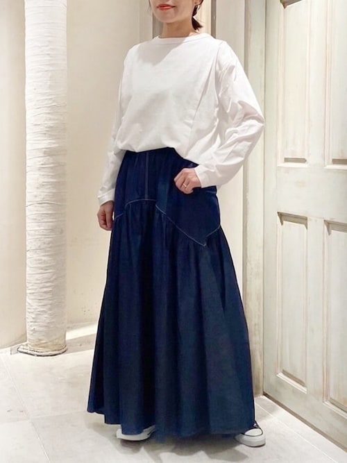 tシャツ M2167 あつみの違う切り替えロンＴ レディース URCH RNA tシャツ M2167 あつみの違う切り替えロンT レディース