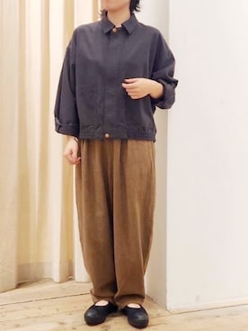 「ワーク」｜「アイテム（ブルゾン）」を使った、RNA MEDIA ZOZOTOWN STAFFさん（レディース・164cm）の秋コーディネート
