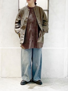 「アイテム（カバーオール）」を使った、RNA MEDIA ZOZOTOWN STAFFさん（レディース・163cm）の秋コーディネート