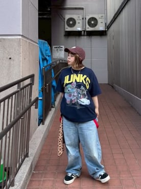 「アイテム（Tシャツ/カットソー）」を使った、RNA MEDIA ZOZOTOWN STAFFさん（レディース・152cm）の夏コーディネート