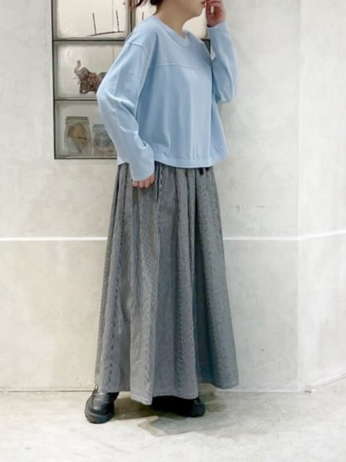 URCH RNA 綿麻デニムのロングスカート URCH RNA（アーチ アールエヌエー）の「G1085 綿麻デニムのプルオン