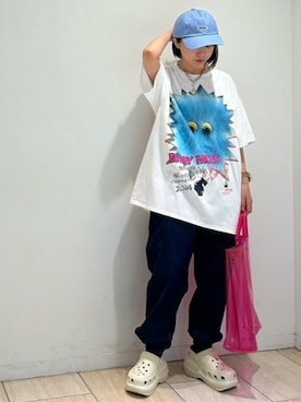 「RNA（アールエヌエー）のアイテム（トートバッグ）」を使った、RNA MEDIA ZOZOTOWN STAFFさん（レディース・157cm）の夏コーディネート