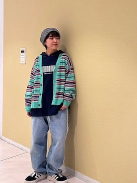 「アイテム（パーカー）」を使った、RNA MEDIA ZOZOTOWN STAFFさん（レディース・158cm）の冬コーディネート