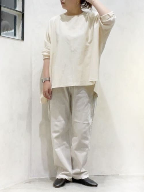 tシャツ M2281 ジャガードインレイワイドプルオーバー レディース セール】M2281 ジャガードインレイワイドプルオーバー（Tシャツ