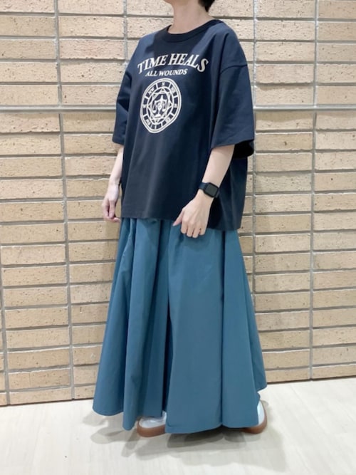 セール】G1073 コットンナイロンのプルオンロングスカート（スカート