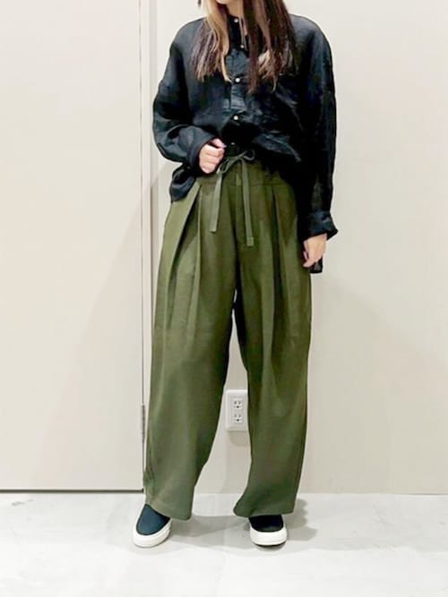 アルパイングリーン】R4366 ウールライクなコックさんのスラックス  