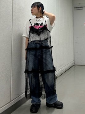 「RNA」｜「アイテム（ワンピース/ドレス）」を使った、RNA MEDIA ZOZOTOWN STAFFさん（レディース・160cm）の夏コーディネート