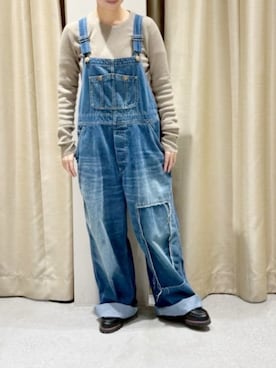 「アイテム（オールインワン・サロペット）」を使った、RNA MEDIA ZOZOTOWN STAFFさん（レディース・156cm）の冬コーディネート