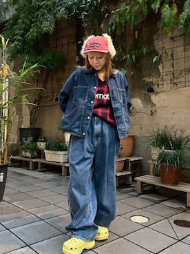 「アイテム（カバーオール）」を使った、RNA MEDIA ZOZOTOWN STAFFさん（レディース・150cm）の秋コーディネート