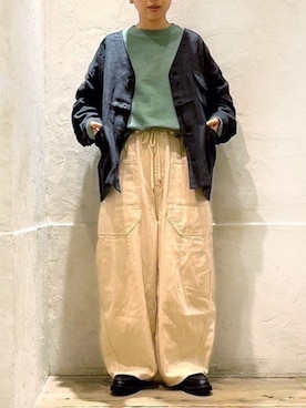 「24SS春の新作」｜「アイテム（スウェット）」を使った、RNA MEDIA ZOZOTOWN STAFFさん（レディース・156cm）の春コーディネート