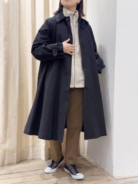 「ベスト」｜「アイテム（ステンカラーコート）」を使った、RNA MEDIA ZOZOTOWN STAFFさん（レディース・168cm）の冬コーディネート