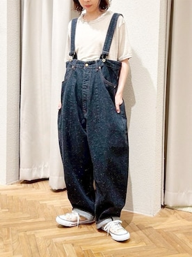 「アイテム（オールインワン・サロペット）」を使った、RNA MEDIA ZOZOTOWN STAFFさん（レディース・156cm）の夏コーディネート