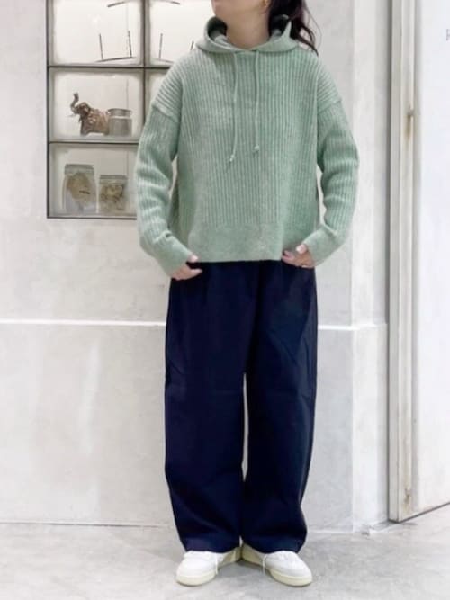 RNA-N ニット セーター K2689 ウール混リブボトルネックプルオーバー  