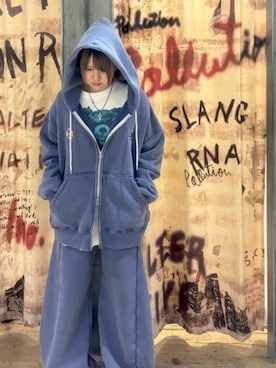 「RNA（アールエヌエー）のM2730 ベアースカルプリントロンT（Tシャツ/カットソー、ホワイト系）」を使った、RNA MEDIA ZOZOTOWN STAFFさん（レディース・156cm）の秋コーディネート