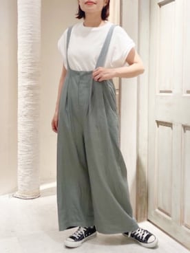 「24AW秋の新作」｜「アイテム（サロペット/オーバーオール）」を使った、RNA MEDIA ZOZOTOWN STAFFさん（レディース・157cm）の夏コーディネート