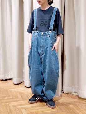 「アイテム（オールインワン・サロペット）」を使った、RNA MEDIA ZOZOTOWN STAFFさん（レディース・156cm）の夏コーディネート