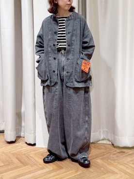 「アイテム（ノーカラージャケット）」を使った、RNA MEDIA ZOZOTOWN STAFFさん（レディース・156cm）の秋コーディネート