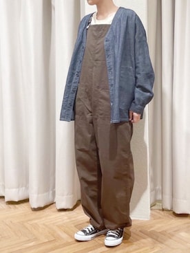 「24AW秋の新作」｜「アイテム（サロペット/オーバーオール）」を使った、RNA MEDIA ZOZOTOWN STAFFさん（レディース・164cm）の秋コーディネート