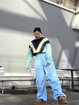 「RNA」｜「アイテム（スウェット）」を使った、RNA MEDIA ZOZOTOWN STAFFさん（レディース・158cm）の冬コーディネート