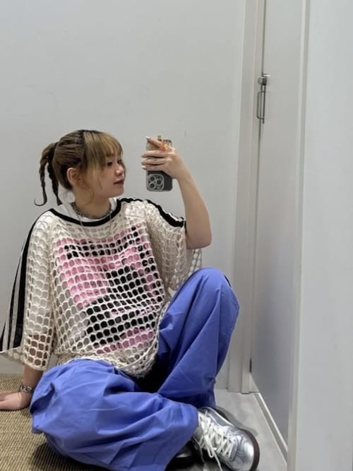 セール】K2719 ラインメッシュプルオーバー（Tシャツ/カットソー