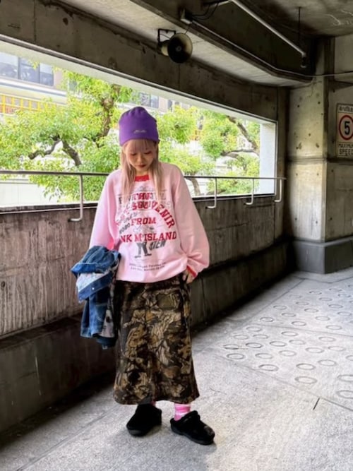 ※のの　RNAスカート セール】G1101 カモフラージュカーゴロングスカート（スカート）｜RNA